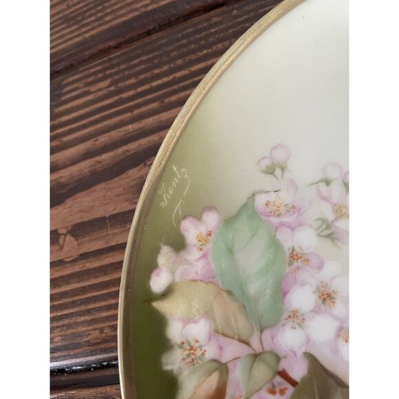 Antique Thomas Sevres Bavaria Murillo Handpainted Fruit Plate Signed “Kent” 8.5” - Picture 4 of 7